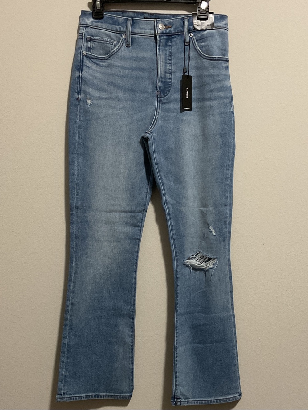 Express Cropped Flare High Rise Jeans- Size 6L